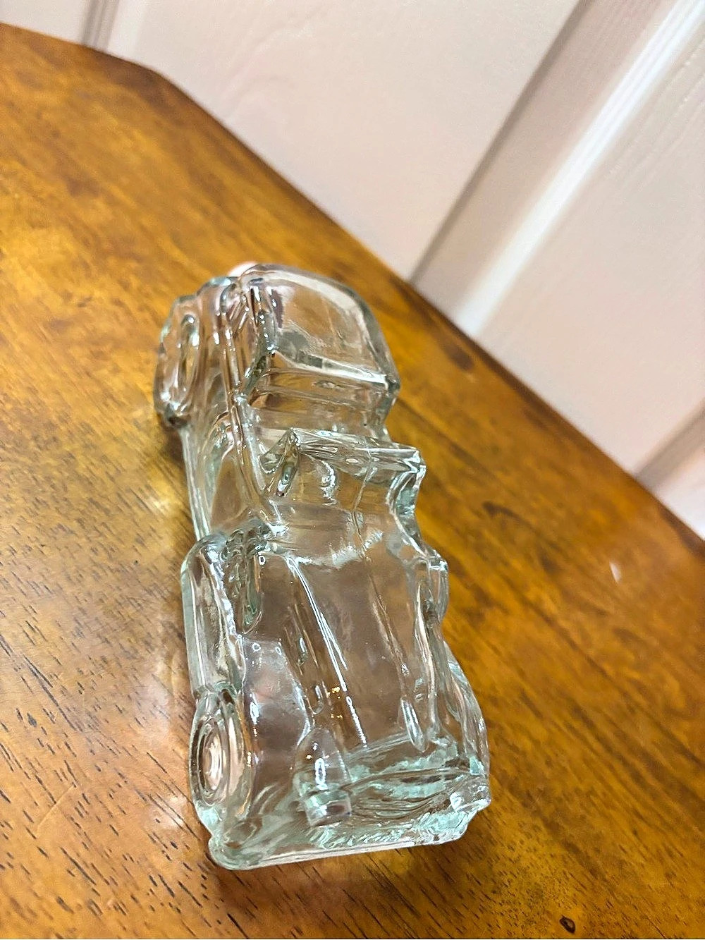 Avon Glass Car Decor with Pink Stopper